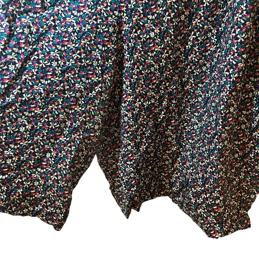 Vintage Maggie McNaughton Floral Culotte Shorts Blue Multicolor 28W - Picture 2 of 10